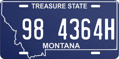 MT license plate 984364H