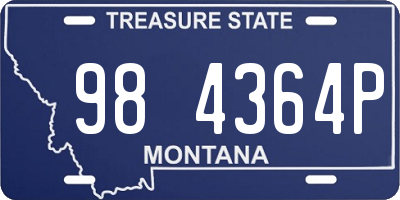 MT license plate 984364P