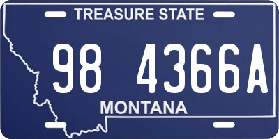 MT license plate 984366A