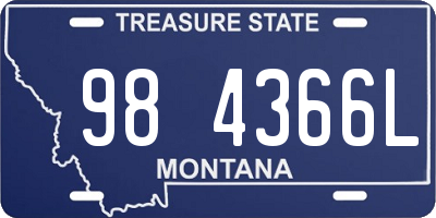MT license plate 984366L