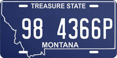 MT license plate 984366P