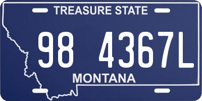 MT license plate 984367L