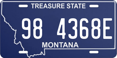 MT license plate 984368E