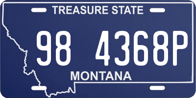 MT license plate 984368P