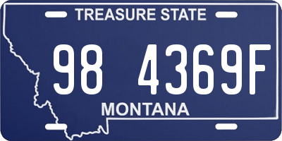 MT license plate 984369F