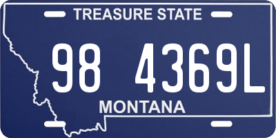 MT license plate 984369L