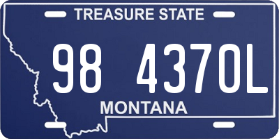 MT license plate 984370L