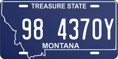 MT license plate 984370Y