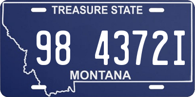 MT license plate 984372I