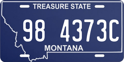 MT license plate 984373C