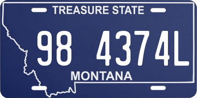 MT license plate 984374L