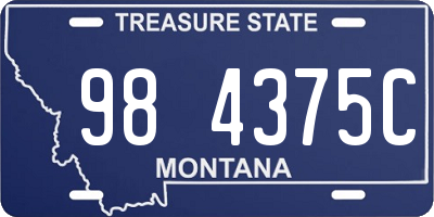 MT license plate 984375C