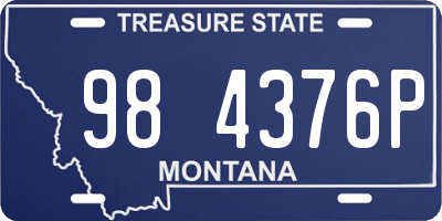 MT license plate 984376P