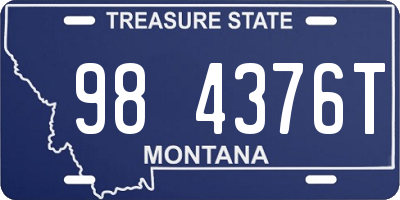 MT license plate 984376T