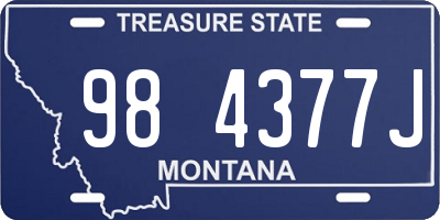 MT license plate 984377J