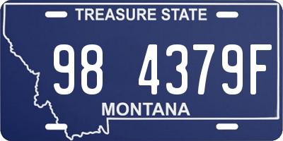 MT license plate 984379F