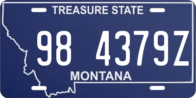 MT license plate 984379Z