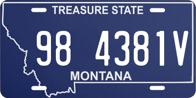MT license plate 984381V