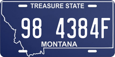 MT license plate 984384F