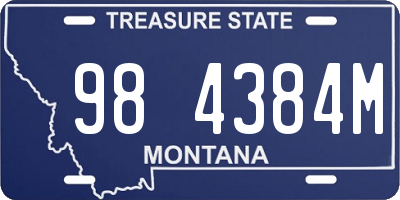 MT license plate 984384M