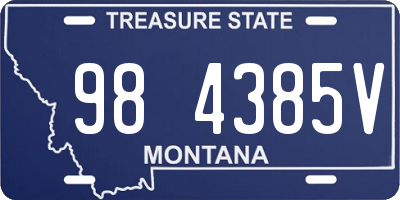 MT license plate 984385V