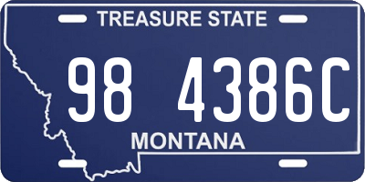 MT license plate 984386C