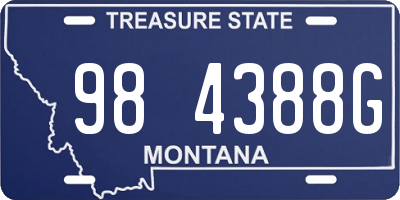 MT license plate 984388G