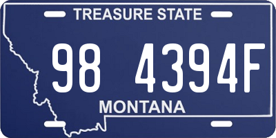 MT license plate 984394F