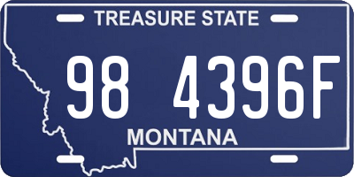 MT license plate 984396F