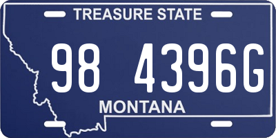 MT license plate 984396G