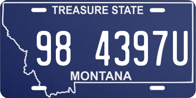 MT license plate 984397U