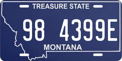 MT license plate 984399E