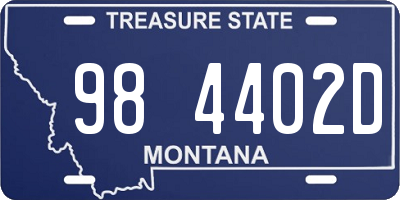 MT license plate 984402D