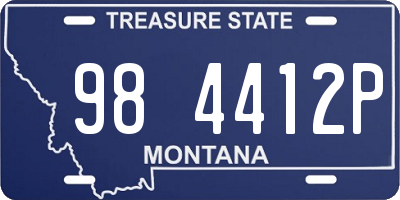 MT license plate 984412P