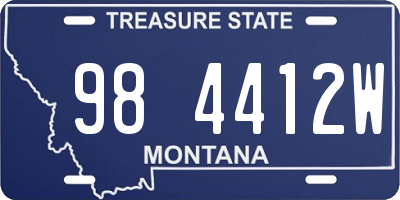 MT license plate 984412W