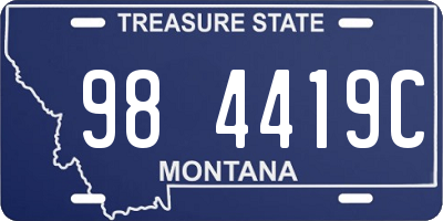 MT license plate 984419C