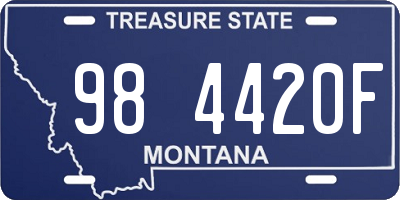 MT license plate 984420F