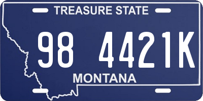 MT license plate 984421K