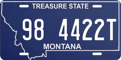 MT license plate 984422T