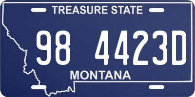 MT license plate 984423D