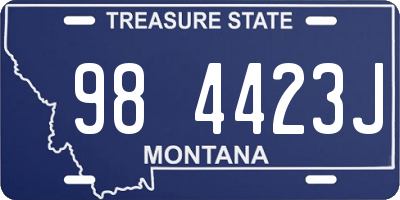 MT license plate 984423J