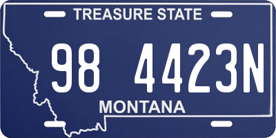 MT license plate 984423N