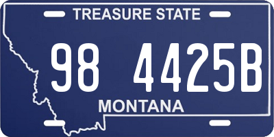 MT license plate 984425B