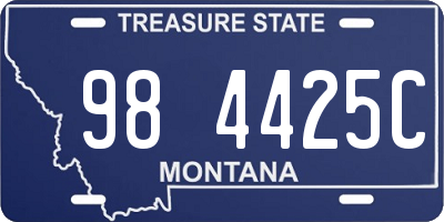 MT license plate 984425C