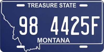MT license plate 984425F
