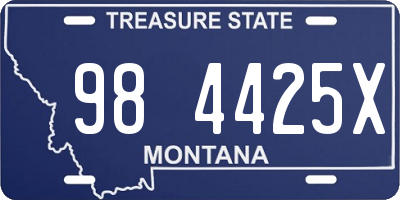 MT license plate 984425X