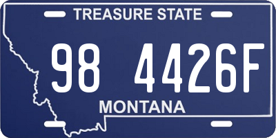 MT license plate 984426F