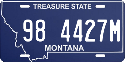 MT license plate 984427M