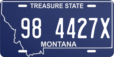 MT license plate 984427X