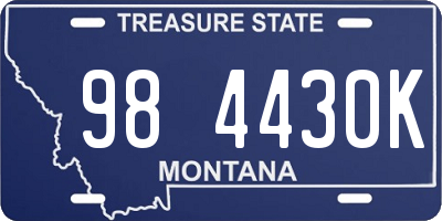 MT license plate 984430K